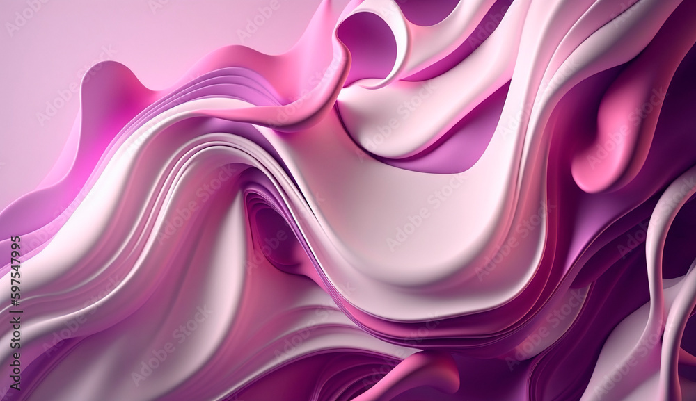 Obraz premium abstract purple wave pattern background. Generative ai edited
