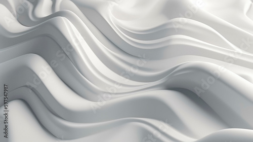 abstract white swirl wave pattern background, generative ai edited