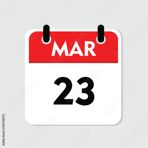 23 march icon with white background photo