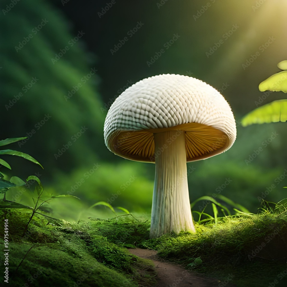 Fototapeta premium mushrooms in the forest | Generate AI