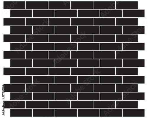 Leinwand Poster Brick Wall Design. Black brick wall.