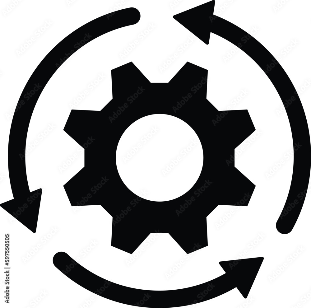 agile process icon, gear, arrow, circle, cycle agile process icon, gear, arrow, circle, cycle