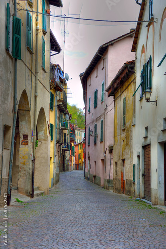 the historical center of millesimo Savona Italy © maudanros