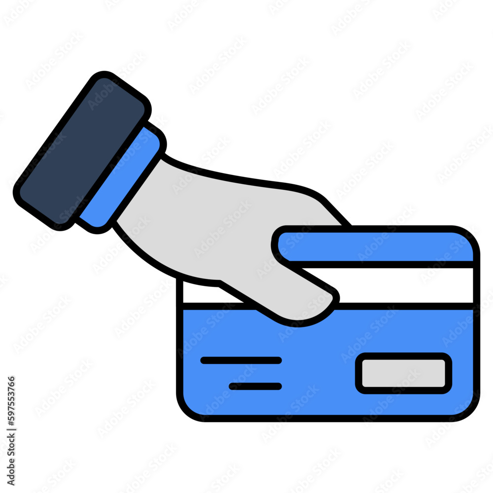 Vector design of atm card, flat icon Vector design of atm card, flat icon