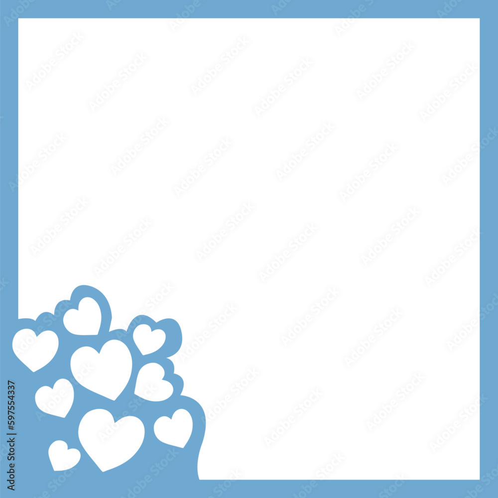 Valentine's day concept frame with hearts. Vector illustration. Valentine's day concept frame with hearts. Vector illustration.