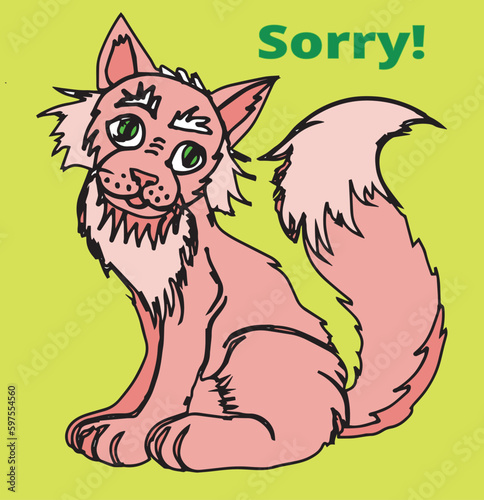 cat who asks for forgiveness in english
