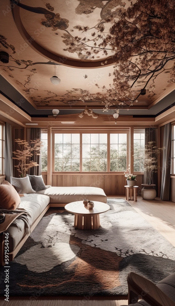 Bedroom in the morning. AI generated art illustration.
Bedroom in the morning. AI generated art illustration.