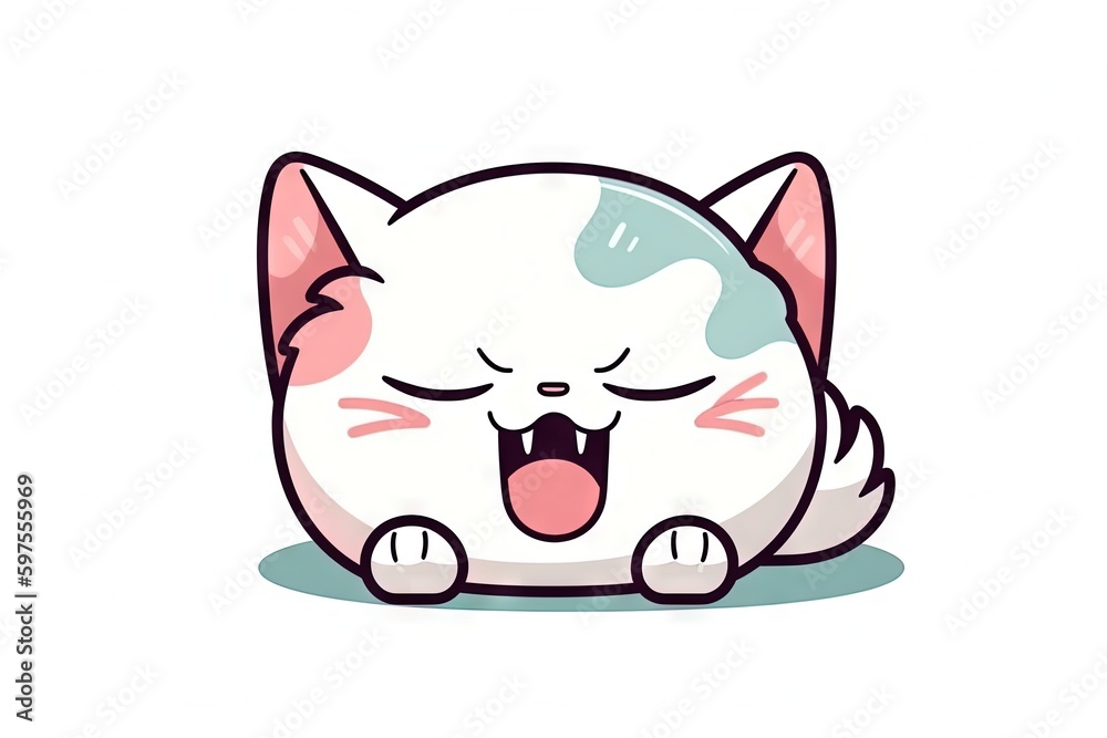 Cat with a cup. AI generated art illustration.
Cat with a cup. AI generated art illustration.
