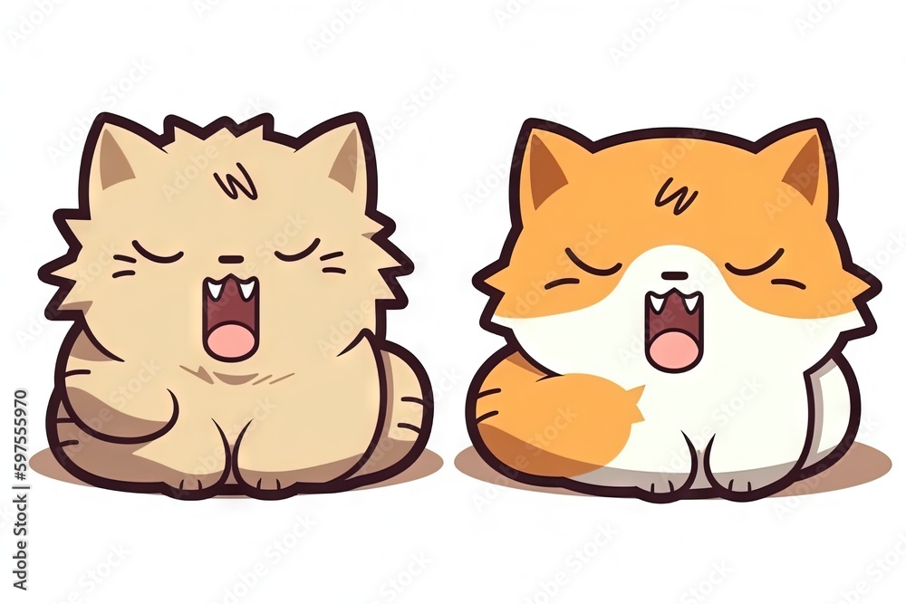Cat with a cup. AI generated art illustration.
Cat with a cup. AI generated art illustration.