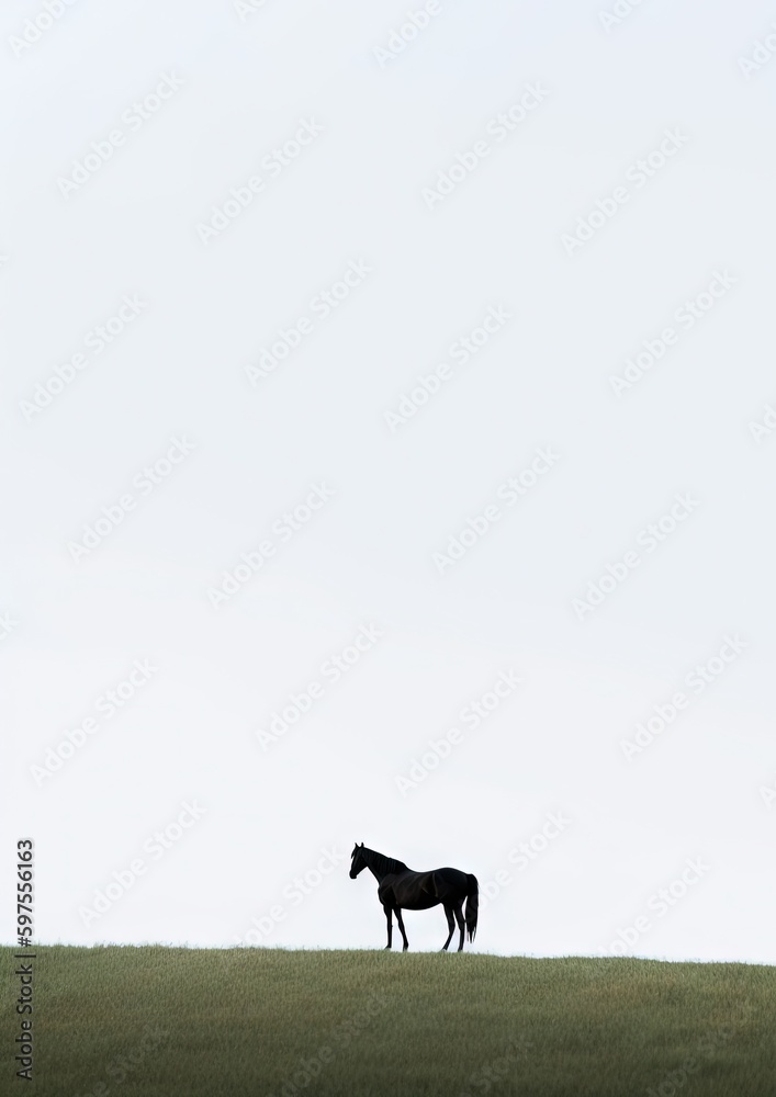 Horse on white. AI generated art illustration.
Horse on white. AI generated art illustration.