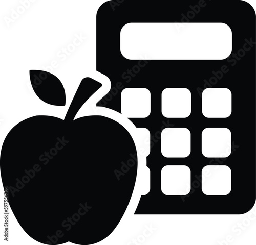 calorie calculator icon vector