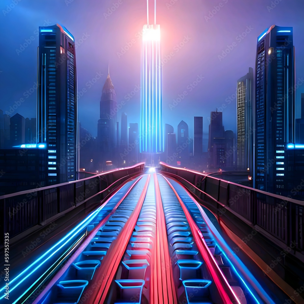 Obraz premium city at night