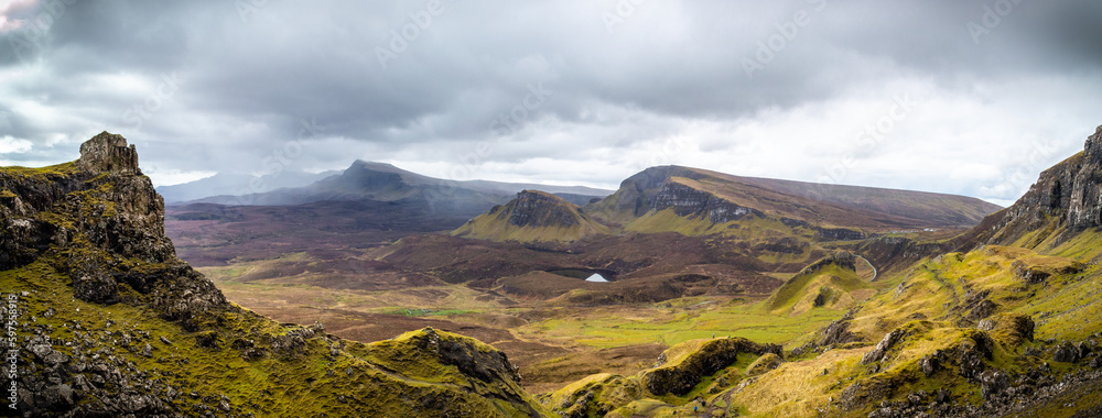 cloudy green Scottish panorama