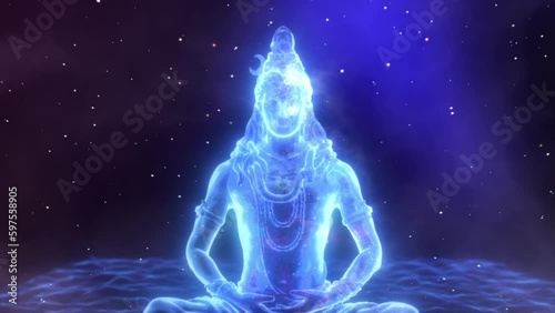 Hindu God Shiva Meditating in Heavens Bhole nath photo
