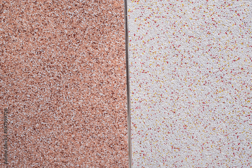 Fototapeta premium high quality decorative plaster. sample of different acrylic plasters