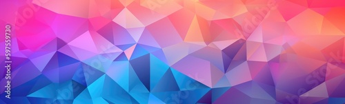 Abstract Geometric Polygonal Wallpaper with Pastel Gradient - Digital Art - Background for Web and Landing Pages - Generative AI