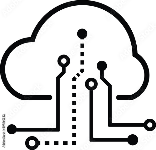 cloud iot internet of things icon vector illustration
