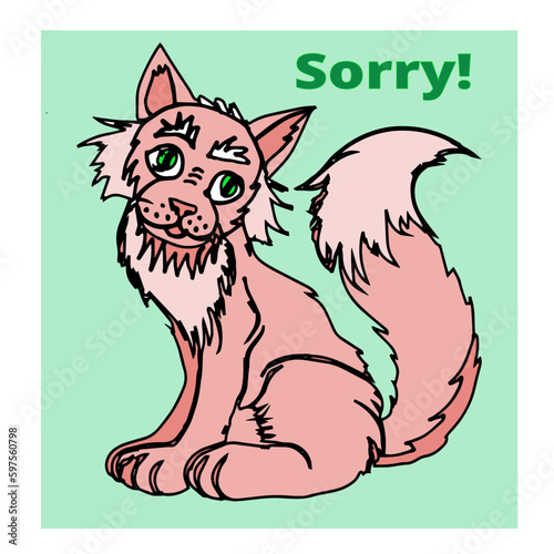 cat who asks for forgiveness in english
