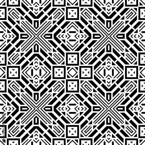 Vector seamless models. Modern stylish texture. Composition from regularly repeating geometrical element. Monochrome, simple. Vector illustrations.