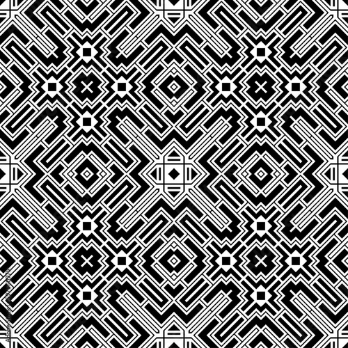 Vector seamless models. Modern stylish texture. Composition from regularly repeating geometrical element. Monochrome, simple. Vector illustrations.