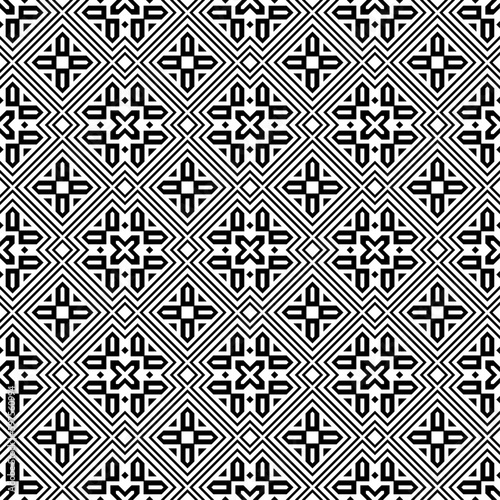 Vector seamless models. Modern stylish texture. Composition from regularly repeating geometrical element. Monochrome, simple. Vector illustrations.