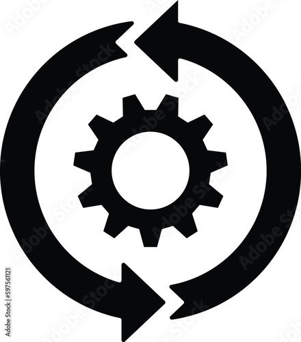 continuous improvement, workflow, process icon vector
