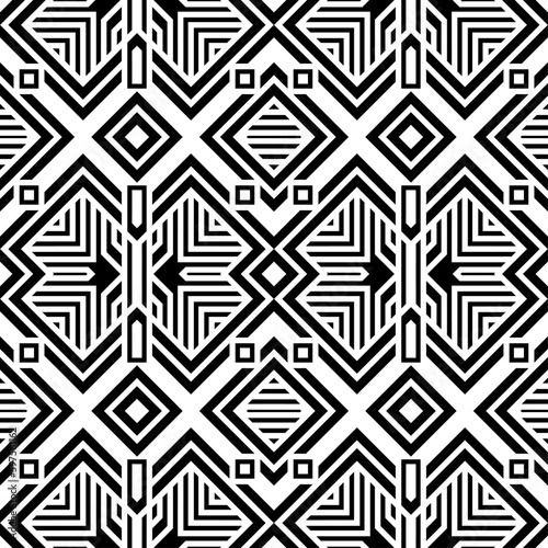 Vector seamless models. Modern stylish texture. Composition from regularly repeating geometrical element. Monochrome, simple. Vector illustrations.