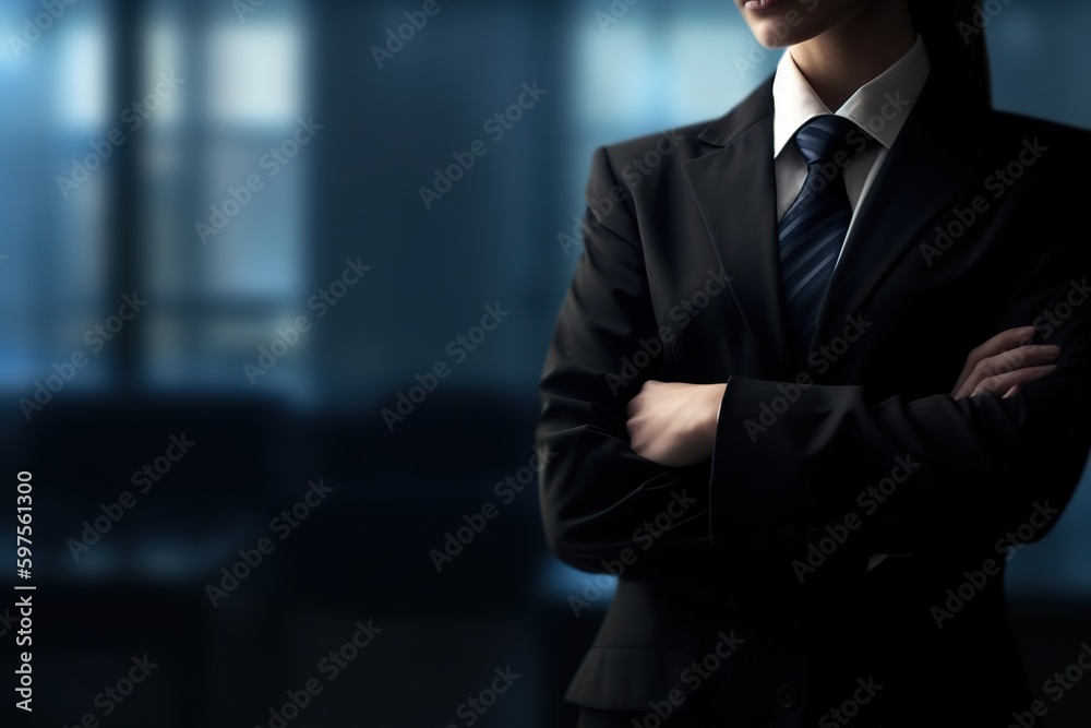 Fototapeta premium Businesswoman in a confident pose in the office