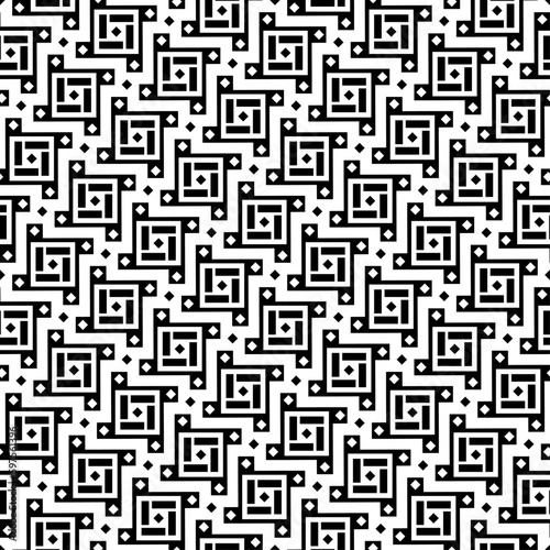 Vector seamless models. Modern stylish texture. Composition from regularly repeating geometrical element. Monochrome, simple. Vector illustrations.