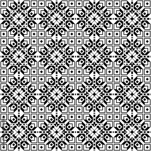 Vector seamless models. Modern stylish texture. Composition from regularly repeating geometrical element. Monochrome, simple. Vector illustrations.