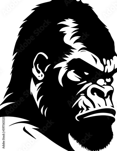 Wallpaper Mural Angry Gorilla Head Vector Logo Fitness Sports Icon Tattoo SVG Torontodigital.ca
