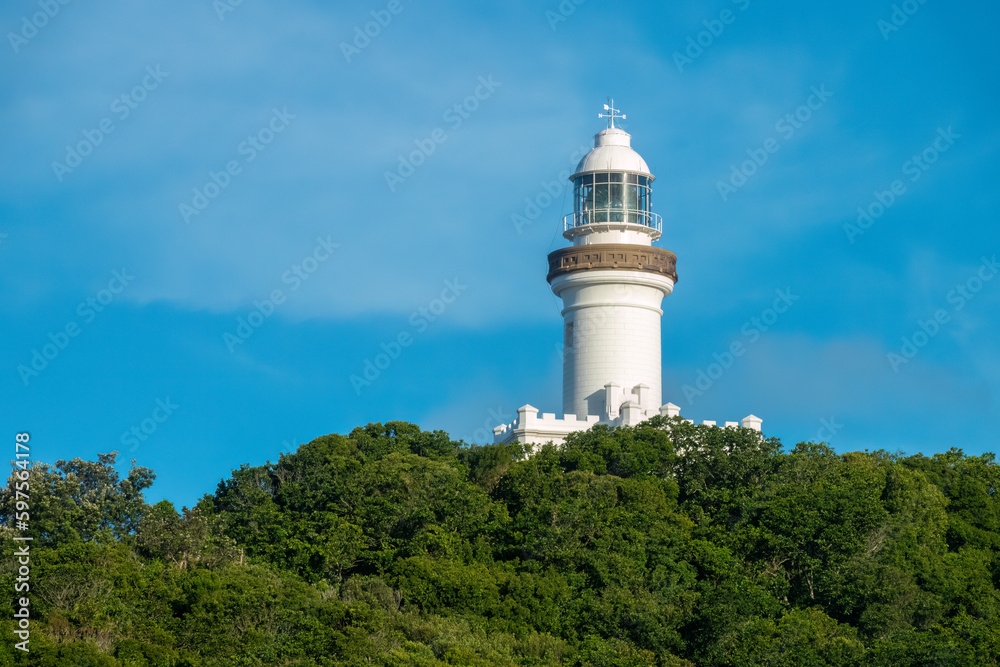 The iconic Cape Byron Lighthouse, easternmost point of the mainland of Australia, Byron Bay, New South Wales, Australia