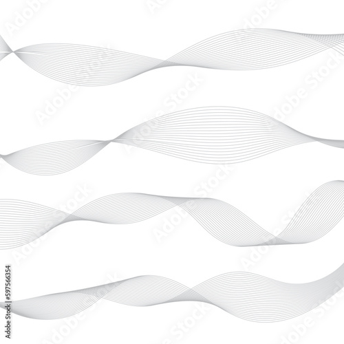 Abstract wave element for design. Stylized line art background