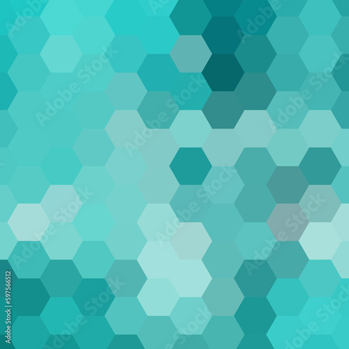 beautiful light blue color hexogonal background. vector illustration. polygonal pattern. design for banner, presentation, wallpaper. eps 10 photo