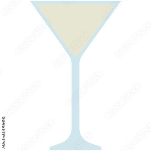 Martini glass icon, cocktail glass name related vector
