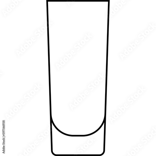 Shooter glass icon, cocktail glass name related vector