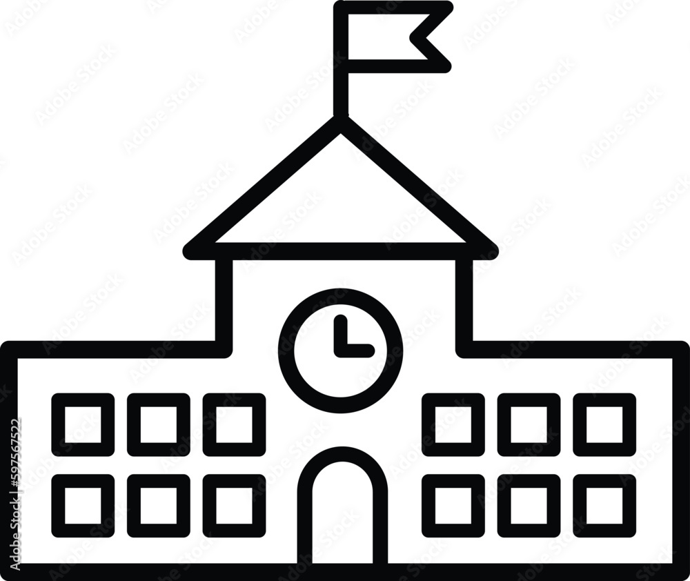 school building icon vector school building icon vector