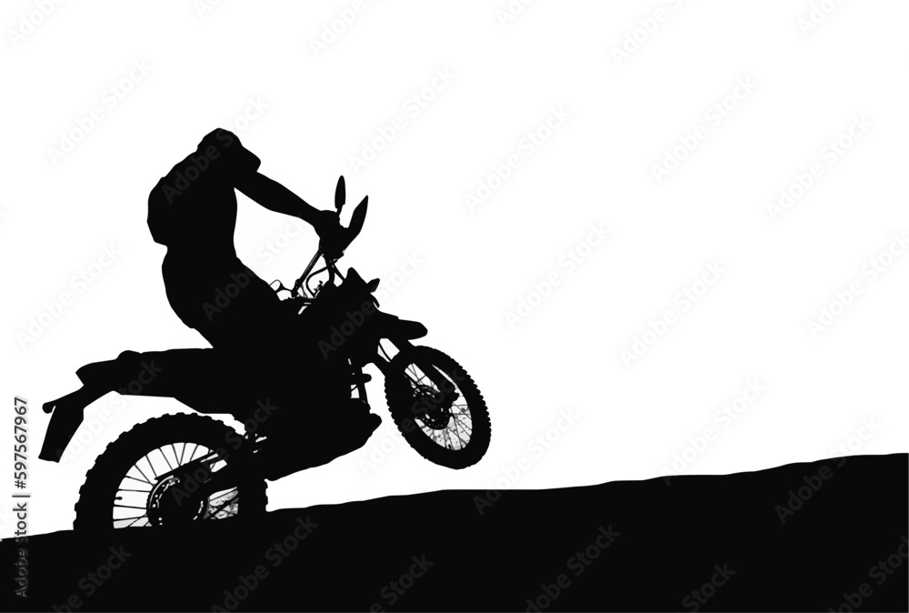 silhouette of a motorcycle isolated on white background vector illustrations .
