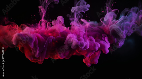Pink smoke splash
