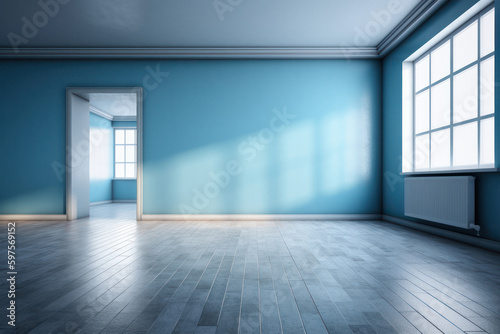 Minimalist Light Blue Room Background for Product Presentation