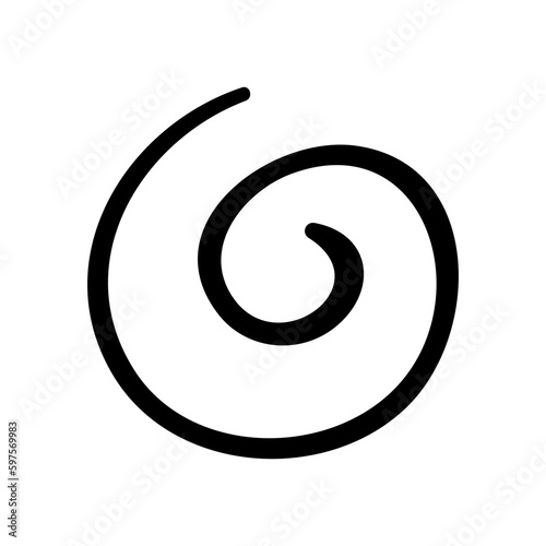 spiral1. Hand drawn vector illustration