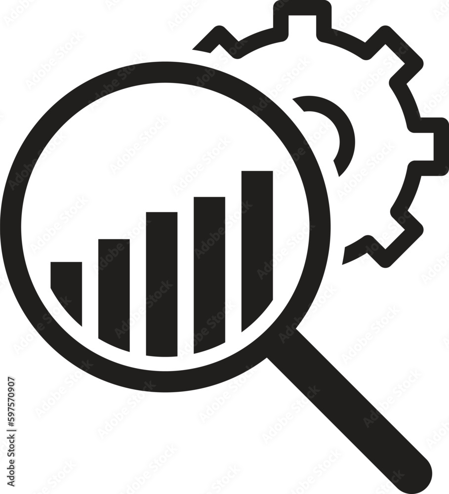 market research icon vector magnifier illustration market research icon vector magnifier illustration