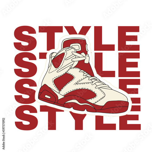 Sneaker shoes. Concept. Flat design. Vector illustration. Sneakers in flat style. Sneakers side view. Fashion sneakers.	
