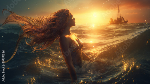 sereia linda em por do sol maravilhoso  © Alexandre