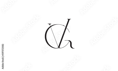 VG, GV , V , G , Abstract Letters Logo Monogram	