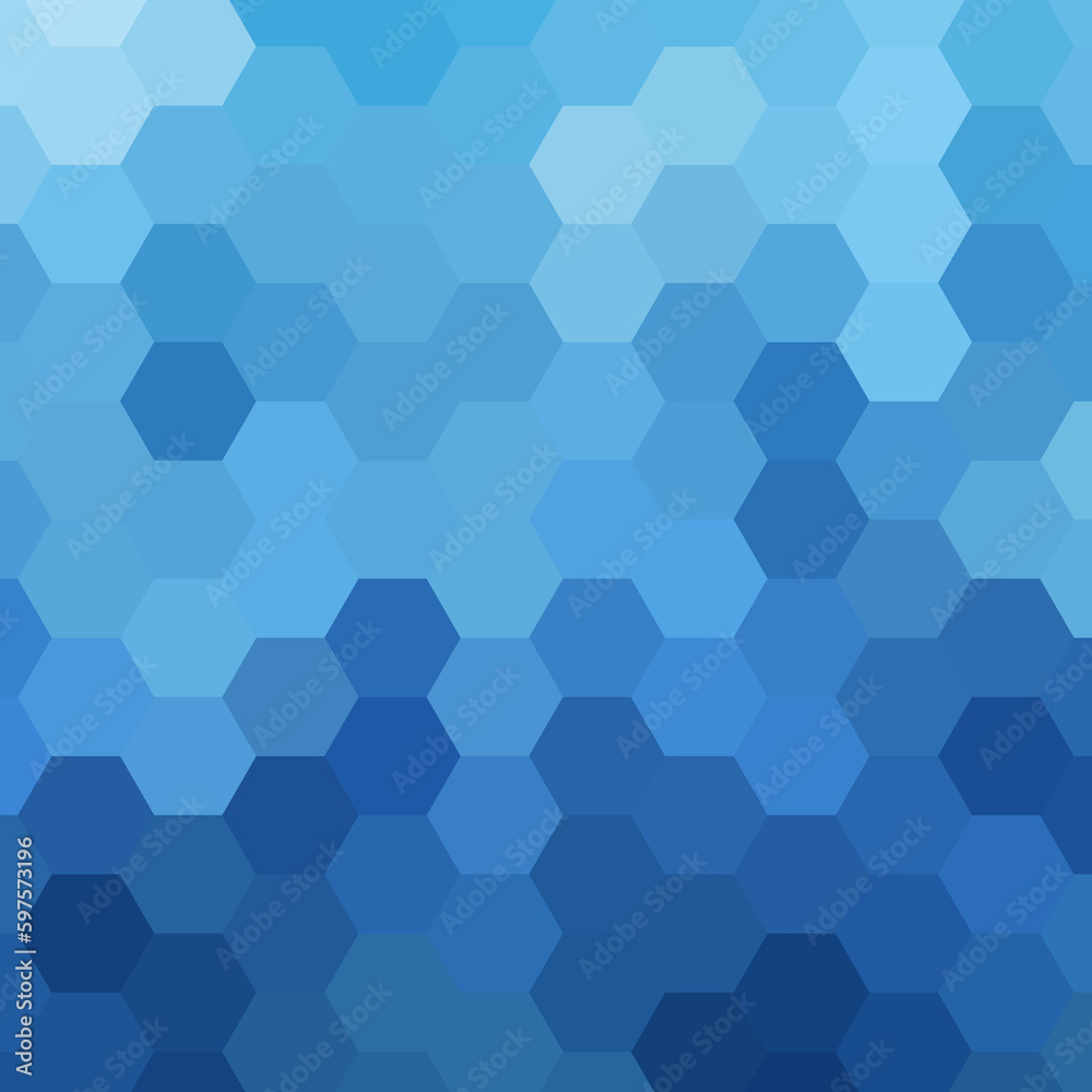 beautiful light blue color hexogonal background. vector illustration. polygonal pattern. design for banner, presentation, wallpaper. eps 10