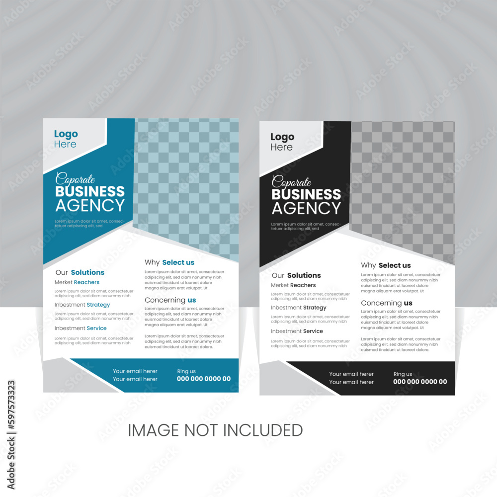 Obraz premium CREATIVE PROFESSIONAL BUSINESS FLYER DESIGN IN VECTOR.