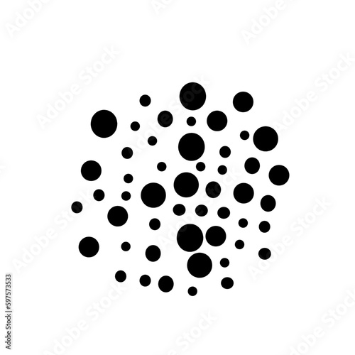 Background and pattern of silhouette of circles