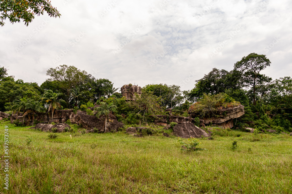 Rocks and jungle in the area of colombian amazon Rocks and jungle in the area of colombian amazon