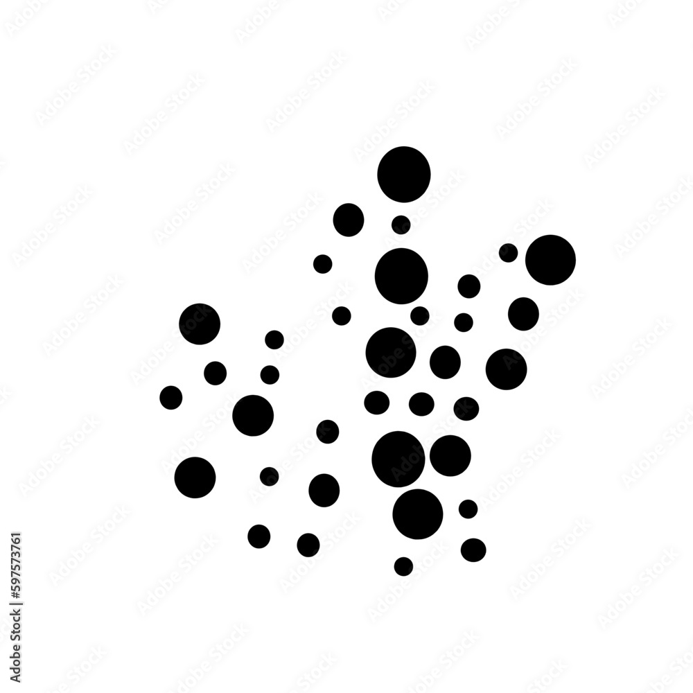 Background and pattern of silhouette of circles